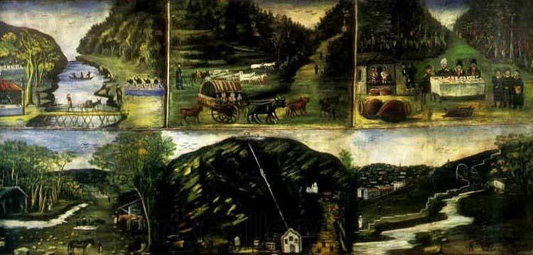 Niko Pirosmanashvili Six-Scene Panel France oil painting art